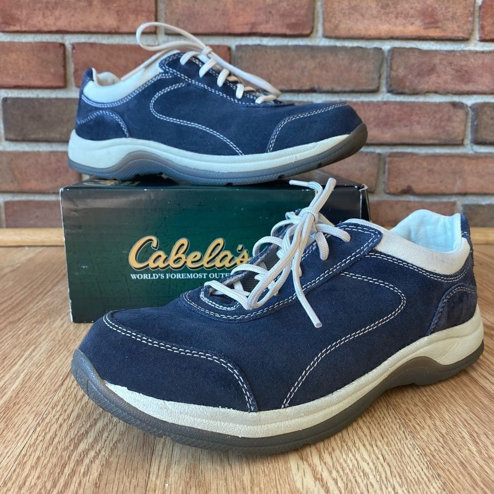 Cabela's Women's Resort Lace-Up Sneakers Navy and White Size 9